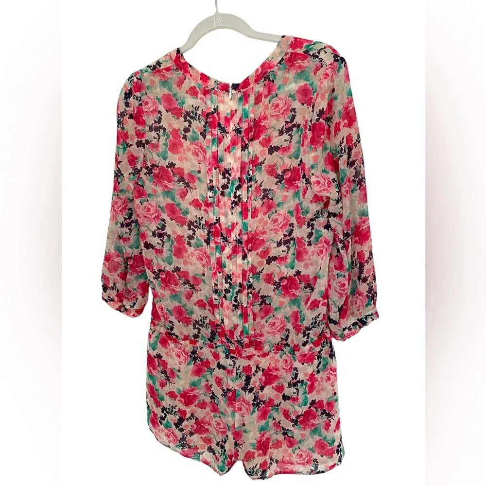 Joie Amara C Floral Print Silk Romper Size S - Picture 4 of 7